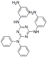 N,N'-Bis(3-aminophenyl)-N'',N''-diphenyl-1,3,5-triazine-2,4,6-triamine Struktur