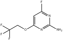 2-AMINO-4-TRIFLUOROETHOXY-6-FLUOROPYRIMIDINE Struktur