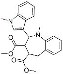 2,3,4,5-Tetrahydro-1-methyl-2-(1-methyl-1H-indol-3-yl)-1H-1-benzazepine-3,4-dicarboxylic acid dimethyl ester Struktur