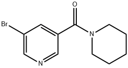 5-BROMO-3-(PIPERIDIN-1-YLCARBONYL)PYRIDINE Struktur