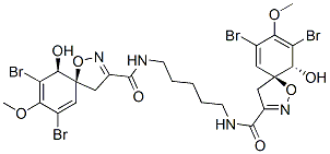 (5S,5'S,10S,10'R)-N,N'-(1,5-Pentanediyl)bis[7,9-dibromo-10-hydroxy-8-methoxy-1-oxa-2-azaspiro[4.5]deca-2,6,8-triene-3-carboxamide] Struktur