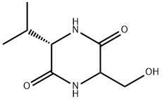 2,5-Piperazinedione,3-(hydroxymethyl)-6-(1-methylethyl)-,(6S)-(9CI) Struktur