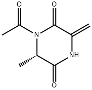 2,5-Piperazinedione,1-acetyl-6-methyl-3-methylene-,(6S)-(9CI) Struktur