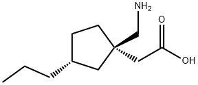 Cyclopentaneacetic acid, 1-(aminomethyl)-3-propyl-, (1R,3R)- (9CI) Struktur