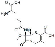 (7S)-7-[[(R)-5-Amino-5-carboxy-1-oxopentyl]amino]-7-methoxy-3-methylcepham-3-ene-4-carboxylic acid Struktur