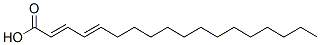 (2E,4E)-octadeca-2,4-dienoic acid Struktur