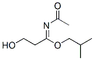 Propanimidic  acid,  N-acetyl-3-hydroxy-,  2-methylpropyl  ester Struktur