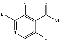 2-BROMO-3,5-DICHLOROISONICOTINIC ACID Struktur