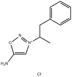 5-Amino-3-(1-methyl-2-phenylethyl)-2,3-dihydro-1,2,3-oxadiazol-2-ium chloride 結(jié)構(gòu)式