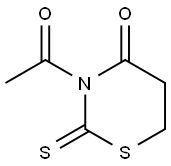 4H-1,3-Thiazin-4-one,  3-acetyltetrahydro-2-thioxo- Struktur