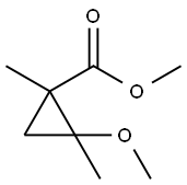 Cyclopropanecarboxylic acid, 2-methoxy-1,2-dimethyl-, methyl ester (9CI) Struktur