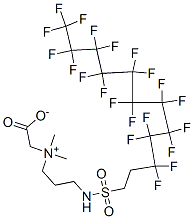 1-Propanaminium, N-(carboxymethyl)-3-(3,3,4,4,5,5,6,6,7,7,8,8,9,9,10,10,11,11,12,12,12-heneicosafluorododecyl)sulfonylamino-N,N-dimethyl-, inner salt Struktur