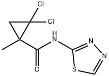 Cyclopropanecarboxamide, 2,2-dichloro-1-methyl-N-1,3,4-thiadiazol-2-yl- (9CI) Struktur