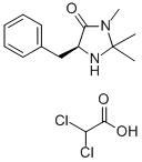 (5S)-(-)-2,2,3-TRIMETHYL-5-BENZYL-4-IMIDAZOLIDINONE DICHLOROACETIC ACID Struktur