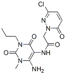 1(6H)-Pyridazineacetamide,  N-(6-amino-1,2,3,4-tetrahydro-1-methyl-2,4-dioxo-3-propyl-5-pyrimidinyl)-3-chloro-6-oxo- Struktur