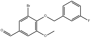 3-BROMO-4-[(3-FLUOROBENZYL)OXY]-5-METHOXYBENZALDEHYDE price.