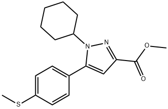 METHYL 1-CYCLOHEXYL-5-(4-METHYLSULFANYL-PHENYL)-1H-PYRAZOLE-3-CARBOXYLATE Struktur