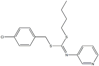 Butyl(4-chlorophenyl)methyl-3-pyridinylcarbonimidodithioate Struktur