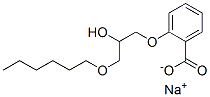 sodium 2-[3-(hexyloxy)-2-hydroxypropoxy]benzoate  Struktur