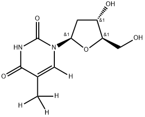 THYMIDINE-A,A,A,6-D4 Struktur