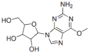 2-(2-amino-6-methoxy-purin-9-yl)-5-(hydroxymethyl)oxolane-3,4-diol Struktur