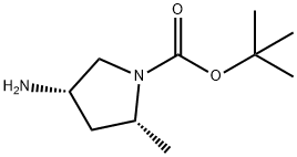 1-Pyrrolidinecarboxylicacid,4-amino-2-methyl-,1,1-dimethylethylester,(2R,4S)-(9CI) Struktur