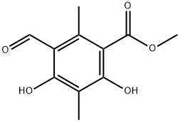 3-Formyl-4,6-dihydroxy-2,5-dimethylbenzoic acid methyl ester Struktur