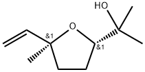 tetrahydro-alpha,alpha,5-trimethyl-5-vinylfuran-2-methanol Struktur