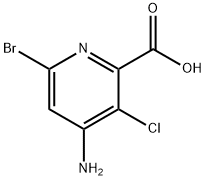 4-AMINO-6-BROMO-3-CHLOROPYRIDINE-2-CARBOXYLIC ACID Struktur