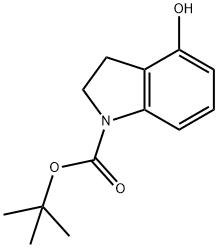 1H-INDOLE-1-CARBOXYLIC ACID,2,3-DIHYDRO-4-HYDROXY-,1,1-DIMETHYLETHYL ESTER Struktur