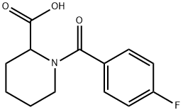 1-(4-fluorobenzoyl)piperidine-2-carboxylic acid Struktur