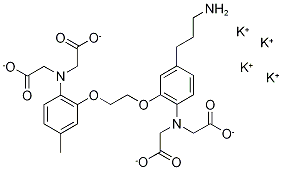 5-(3-AMINOPROPYL)-5'-METHYL-BIS-(2-AMINOPHENOXYMETHYLENE-N,N,N',N'-TETRAACETATE TETRAPOTASSIUM SALT Struktur