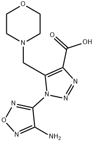 1-(4-Amino-1,2,5-oxadiazol-3-yl)-5-(morpholin-4-ylmethyl)-1H-1,2,3-triazole-4-carboxylic acid Struktur