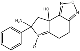 8aH-Pyrrolo[3,2-e]-2,1,3-benzoxadiazol-8a-ol,7-amino-4,5,7,8-tetrahydro-7-phenyl-,6-oxide(9CI) Struktur