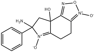 8aH-Pyrrolo[3,2-e]-2,1,3-benzoxadiazol-8a-ol,7-amino-4,5,7,8-tetrahydro-7-phenyl-,3,6-dioxide(9CI) Struktur