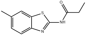 Propanamide, N-(6-methyl-2-benzothiazolyl)- (9CI) Struktur