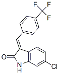 1H-Indole-2(3H)-one, 6-chloro-3-(4-trifluoromethylbenzylidene)- Struktur