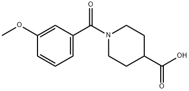 1-(3-methoxybenzoyl)piperidine-4-carboxylic acid Struktur