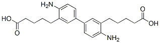 4,4'-Diamino-(1,1'-biphenyl)-3,3'-dipentanoic acid Struktur