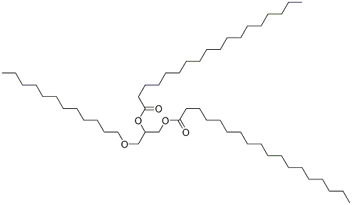 1,2,3-Propanetriyl=1-laurate 2,3-distearate Struktur