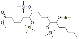 6,7,11,12-Tetrakis[(trimethylsilyl)oxy]octadecanoic acid methyl ester Struktur