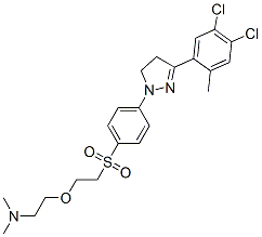 2-[2-[[4-[3-(4,5-dichloro-2-methylphenyl)-4,5-dihydro-1H-pyrazol-1-yl]phenyl]sulphonyl]ethoxy]ethyl(dimethyl)amine Struktur