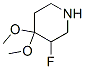 Piperidine, 3-fluoro-4,4-dimethoxy- (9CI) Struktur