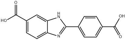 2-(4-Carboxyphenyl)-1H-benzimidazole-5-carboxylic acid Struktur