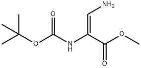 2-Propenoicacid,3-amino-2-[[(1,1-dimethylethoxy)carbonyl]amino]-,methyl Struktur