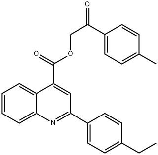 2-(4-methylphenyl)-2-oxoethyl 2-(4-ethylphenyl)-4-quinolinecarboxylate Struktur