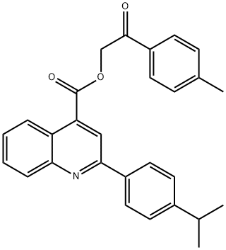 2-(4-methylphenyl)-2-oxoethyl 2-(4-isopropylphenyl)-4-quinolinecarboxylate Struktur