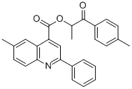 1-methyl-2-(4-methylphenyl)-2-oxoethyl 6-methyl-2-phenyl-4-quinolinecarboxylate Struktur