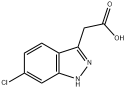 (6-CHLORO-1H-INDAZOL-3-YL)-ACETIC ACID Struktur