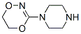 1,4,2-Dioxazine,5,6-dihydro-3-(1-piperazinyl)-(9CI) Struktur